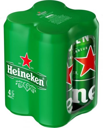 Heineken Světlý ležák, plech multipack 4x500 ml